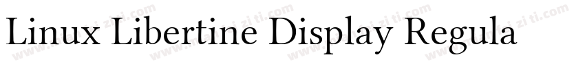 Linux Libertine Display Regular字体转换
